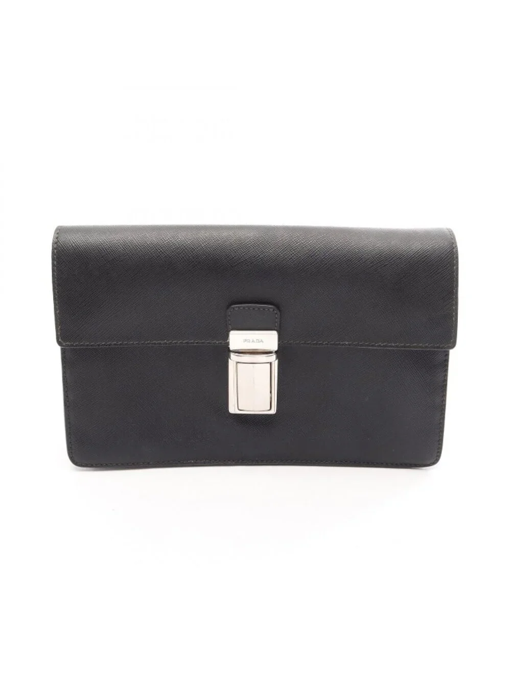 Prada Clutch Black Triangle Logo